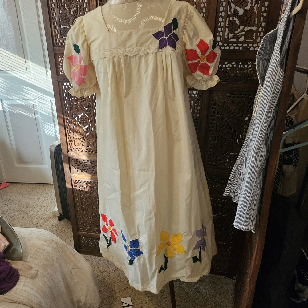 Floral Embroidered Kids Dress